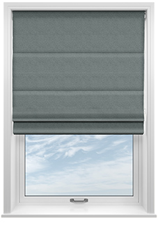 Classic Herringbone (Blackout), Grey - Roman Blind